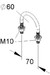 Stirrup bolt U-form Stainless steel Untreated 10 MIRB 60 E3