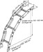 Vertical outside riser for cable ladder Flat profile KGS 60.403