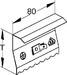 Joint clip for wall duct 220 mm 80 mm Coupler GSTA 220-78T80