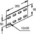 Coupler for support/profile rail U-profile Flat coupler VB 100