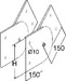 Connector for cable support system Corner joint ULGV 80