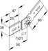 Connector for cable support system Corner joint GRGV 50