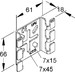 Ceiling bracket for cable support system  GTMB 65 S