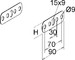 Connector for cable support system Joint clip bar KPIH 40 E5