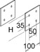 Connector for cable support system Longitudinal joint KKGH 80