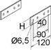 Connector for cable support system Corner joint KPGH 40