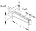 Bracket for cable support system 210 mm 80 mm KTUG 200