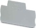 Endplate and partition plate for terminal block Grey 3030459