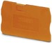 Endplate and partition plate for terminal block Orange 3032033