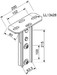 Head plate for profile rail I-profile 16A4-B