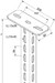 Ceiling profile for cable support system 200 mm 60 mm 16A9-200