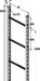 Vertical cable ladder 80 mm 480 mm 6000 mm 16L3-400-C