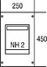 Cover for distribution board 450 mm 250 mm 2CPX062887R9999