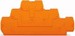 Endplate and partition plate for terminal block Orange 870-569