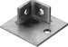 Head plate for profile rail C-profile 388270