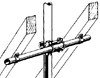Antenna support bracket Stand pipe holder 32 mm 218365