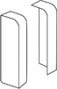 End piece for skirting duct 70 mm 20 mm Right SFE70R.5