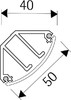 Corner duct 40 mm 40 mm EDK50.6