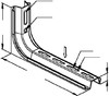 Ceiling profile for cable support system 263 mm 57 mm TKS 200