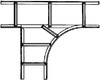 Tee for cable ladder Flat profile 60 mm KLAR 60.503