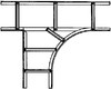 Tee for cable ladder Flat profile 60 mm KLAR 60.203 F