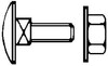 Mushroom head square neck bolt Steel Other FLM 8 X 25 F