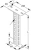 Ceiling profile for cable support system 2000 mm HU 6040/2000E3