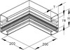 Inner corner for wall duct 133 mm 69 mm Universal GAI 133-78 P
