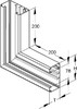 Flat bend for wall duct 133 mm 78 mm 1 GAV 133-78 N