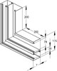 Flat bend for wall duct 170 mm 100 mm 2 DKVO17078T100R