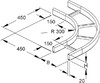 Bend for cable ladder Horizontal 90? 450 mm KROBK 60.625 F