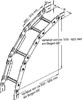 Vertical outside riser for cable ladder Flat profile KGS 60.503