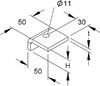 Mounting element for support/profile rail C-profile HSK 20 E3