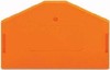 Endplate and partition plate for terminal block Orange 281-313